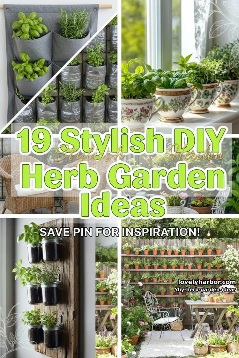 19 Unique DIY Herb Gardens for Fresh Design This Spring 57 DIY herb garden ideas - Collage 56