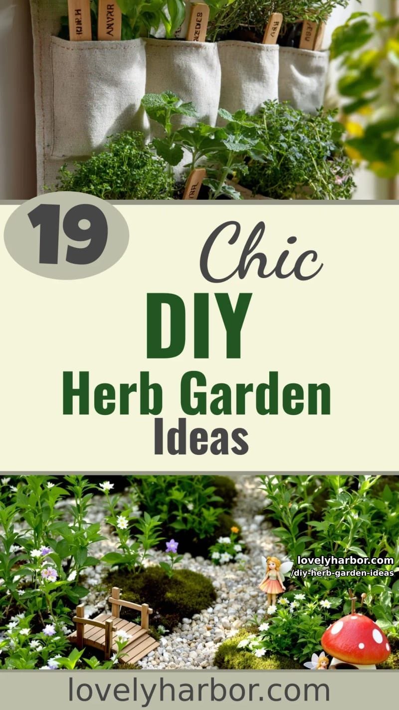 19 Unique DIY Herb Gardens for Fresh Design This Spring 58 DIY herb garden ideas - Collage 57