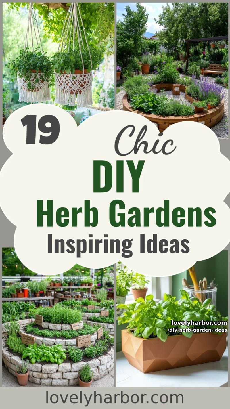 19 Unique DIY Herb Gardens for Fresh Design This Spring 60 DIY herb garden ideas - Collage 59