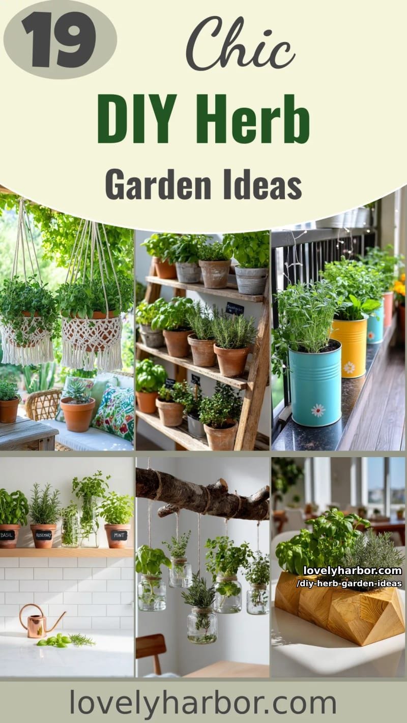 19 Unique DIY Herb Gardens for Fresh Design This Spring 67 DIY herb garden ideas - Collage 66