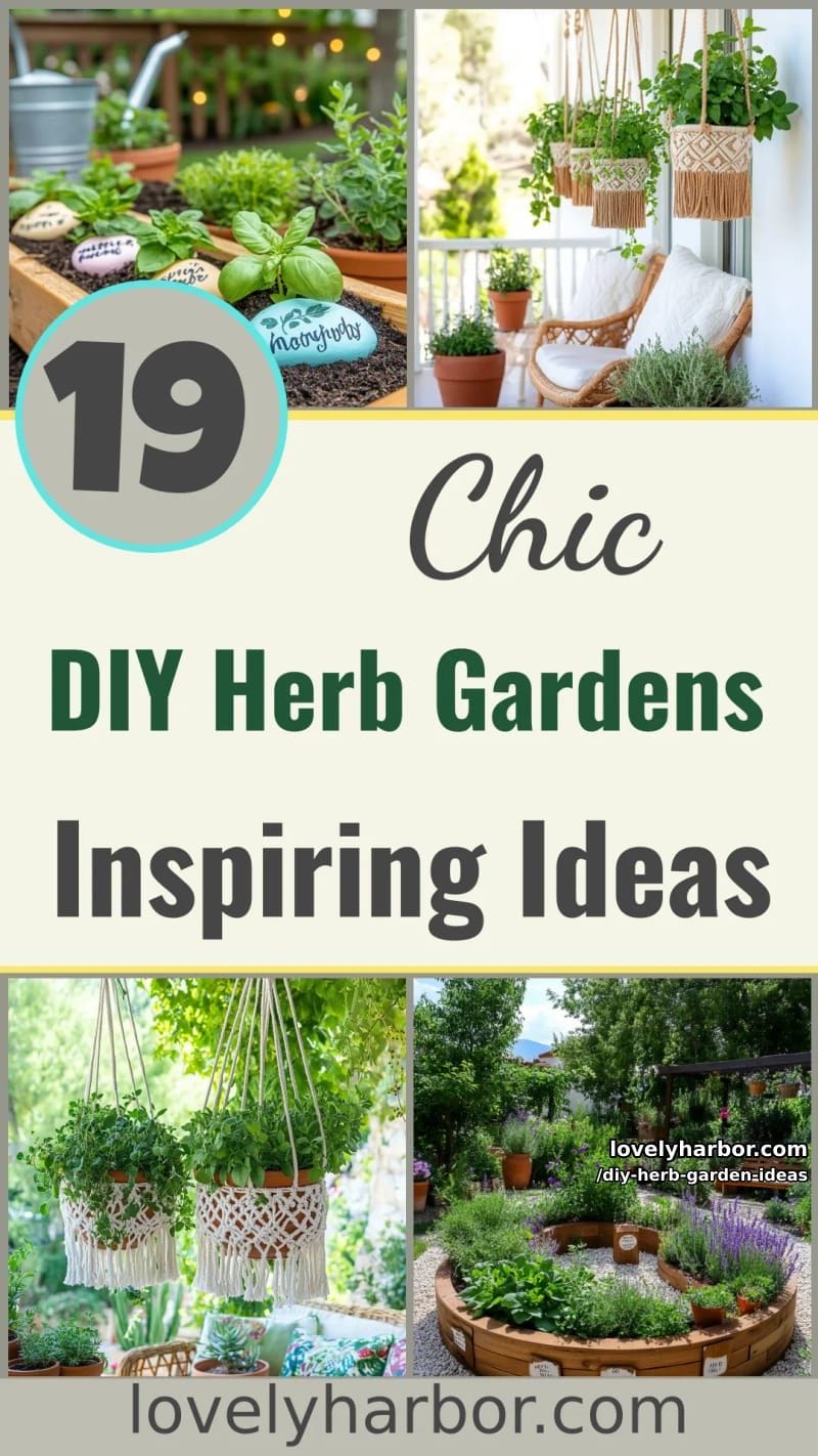 19 Unique DIY Herb Gardens for Fresh Design This Spring 69 DIY herb garden ideas - Collage 68