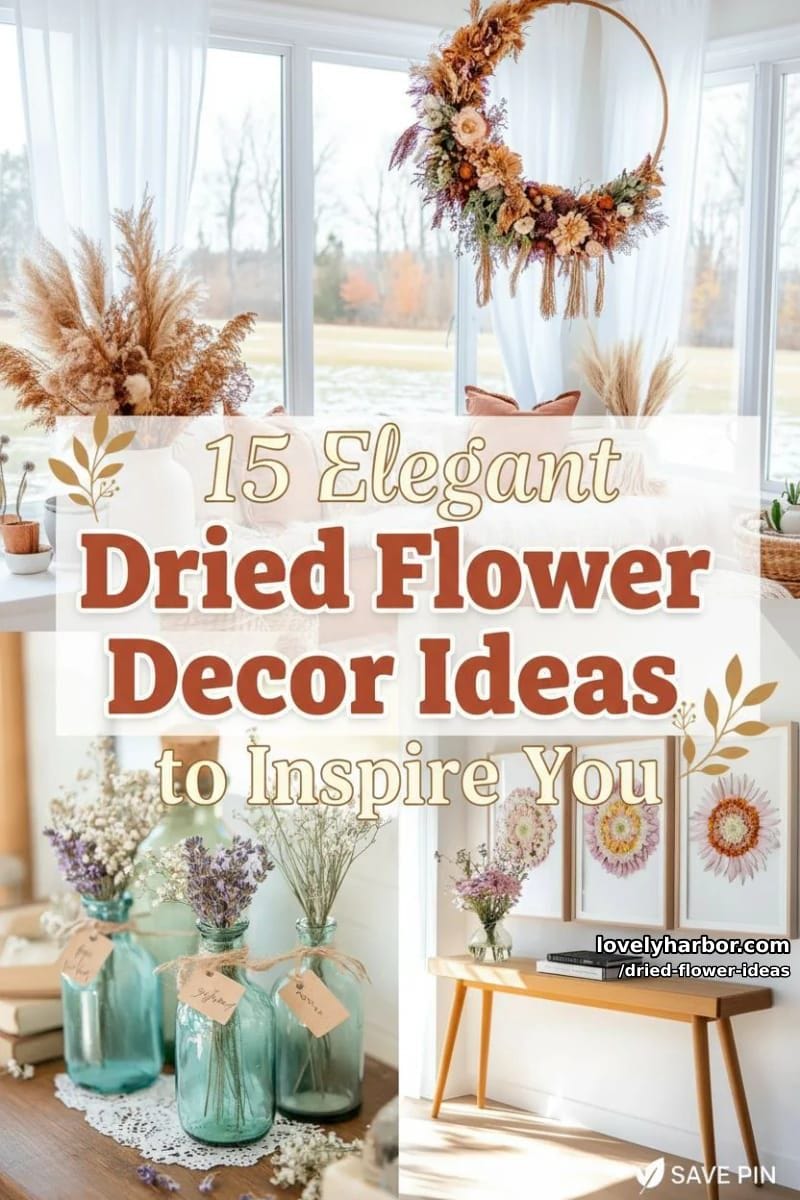 15 Elegant Dried Flower Decor Ideas to Inspire You 39 dried flower ideas - Collage 38