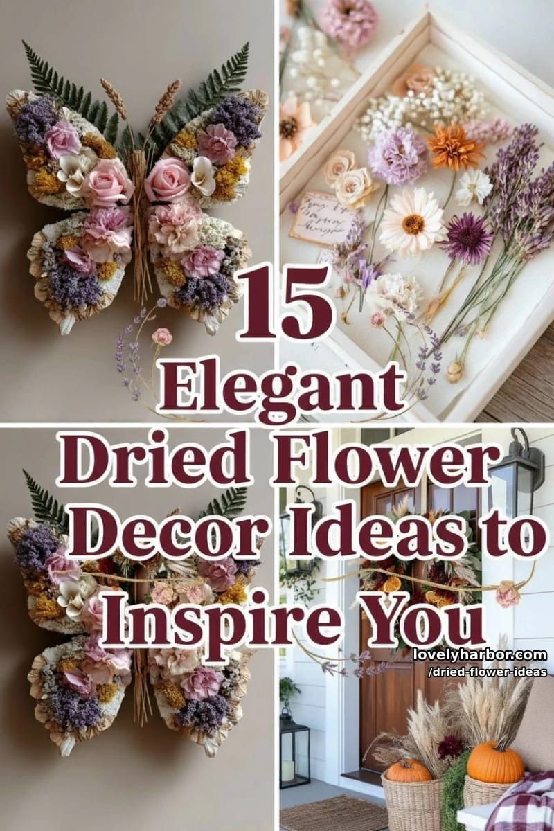 15 Elegant Dried Flower Decor Ideas to Inspire You 40 dried flower ideas - Collage 39