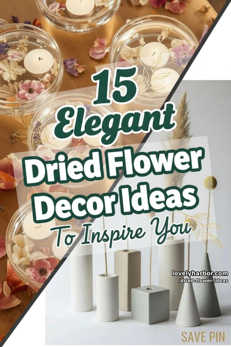15 Elegant Dried Flower Decor Ideas to Inspire You 42 dried flower ideas - Collage 41