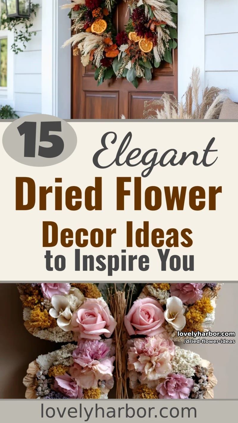 15 Elegant Dried Flower Decor Ideas to Inspire You 51 dried flower ideas - Collage 50