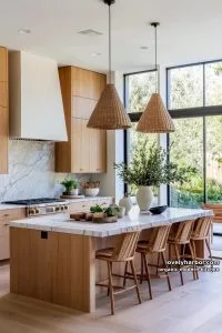 feature dramatic veined marble backsplashes alongs 18