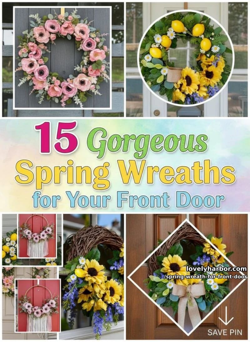15 Unique Front Door Spring Wreaths for a Charming Entryway 45 hang your favorite front door spring wreath! 44