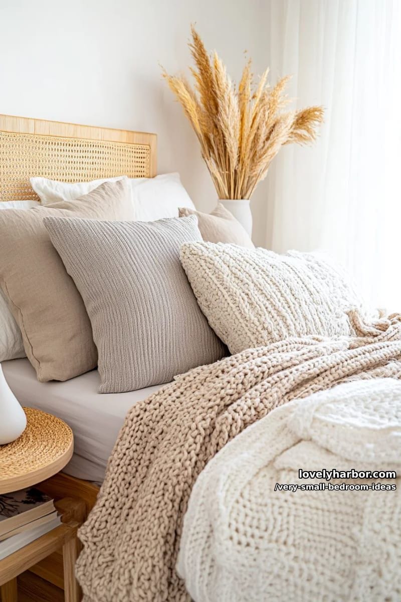 layered bedding in textured neutrals for a cozy vibe 1