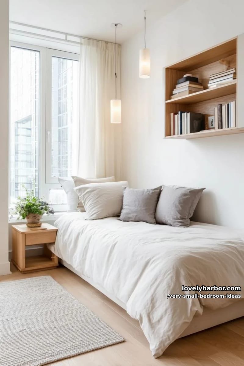 minimalist pendant lights hung from the ceiling corners 1