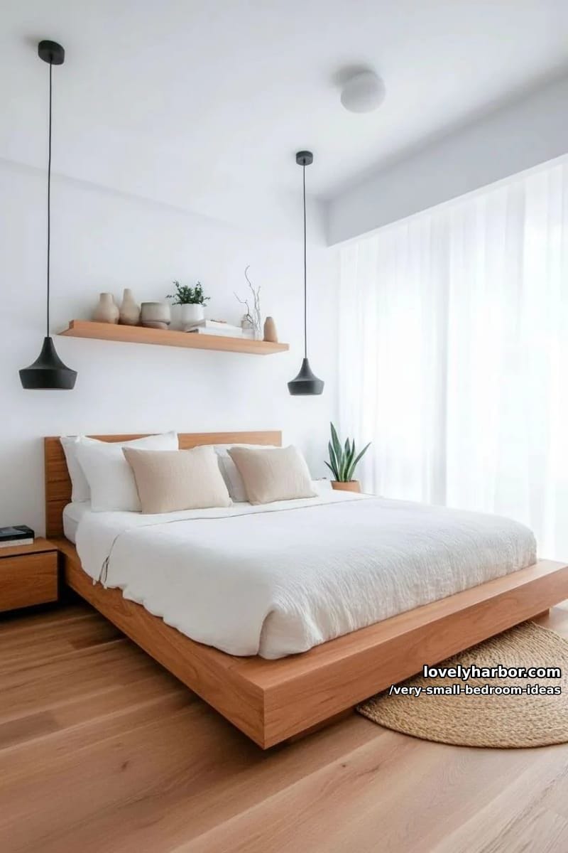 minimalist pendant lights hung from the ceiling corners 1