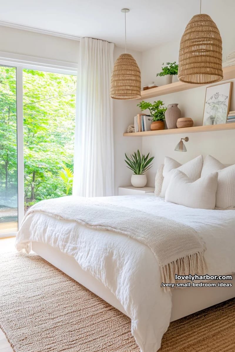minimalist pendant lights hung from the ceiling corners 1