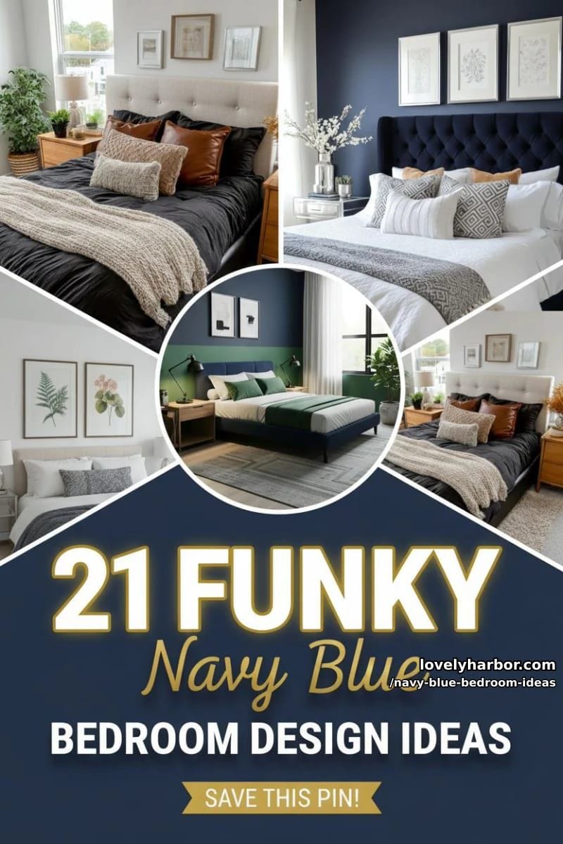 21 Stunning Navy Blue Bedroom Design Ideas 58 navy blue bedroom ideas - Collage 57