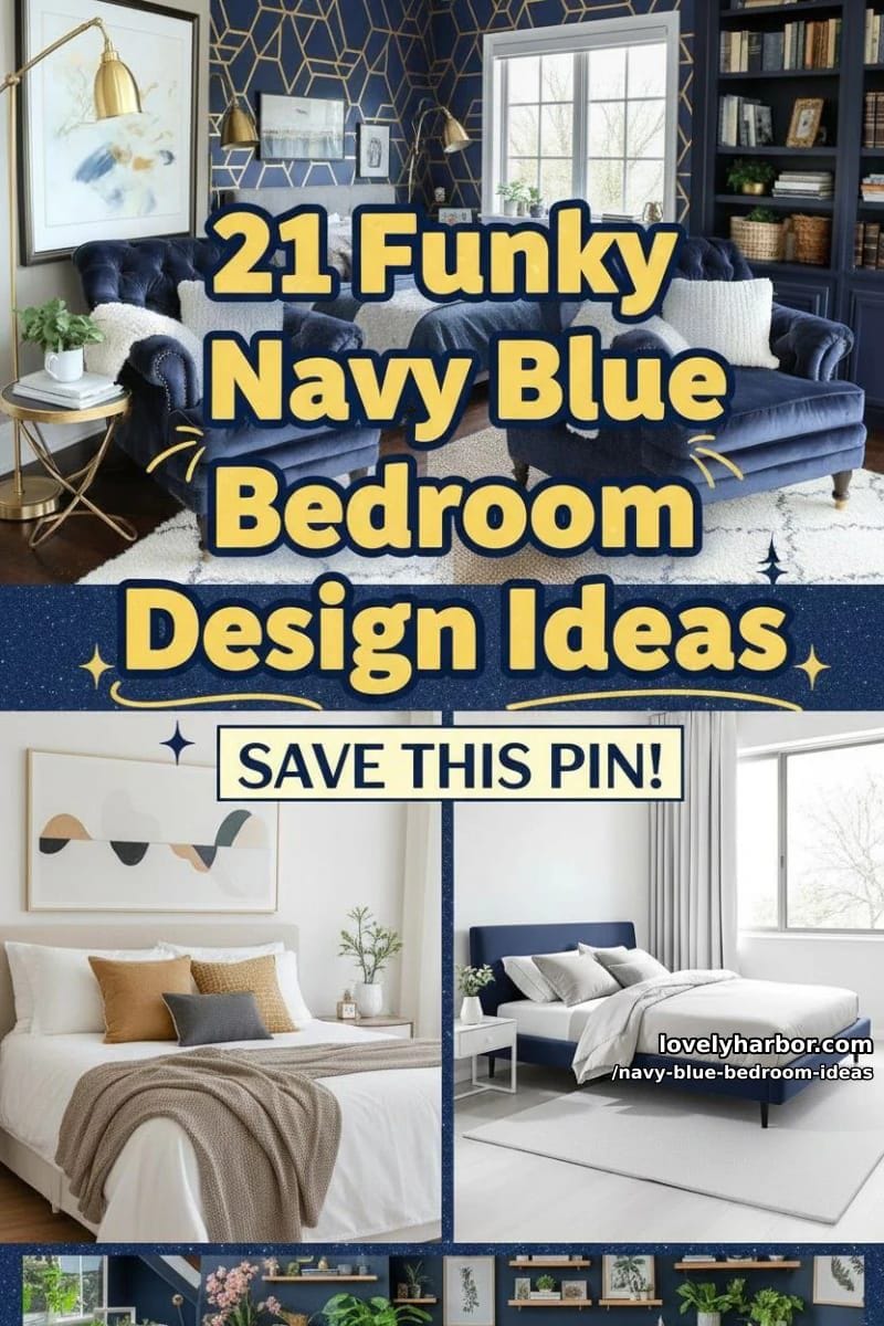 21 Stunning Navy Blue Bedroom Design Ideas 59 navy blue bedroom ideas - Collage 58