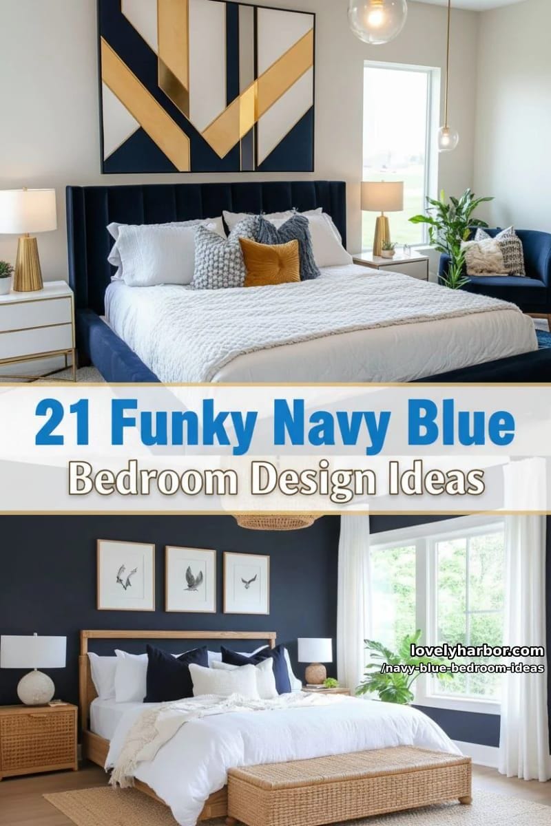 21 Stunning Navy Blue Bedroom Design Ideas 61 navy blue bedroom ideas - Collage 60