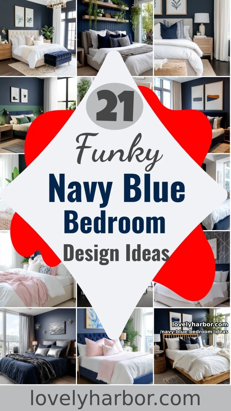 21 Stunning Navy Blue Bedroom Design Ideas 64 navy blue bedroom ideas - Collage 63
