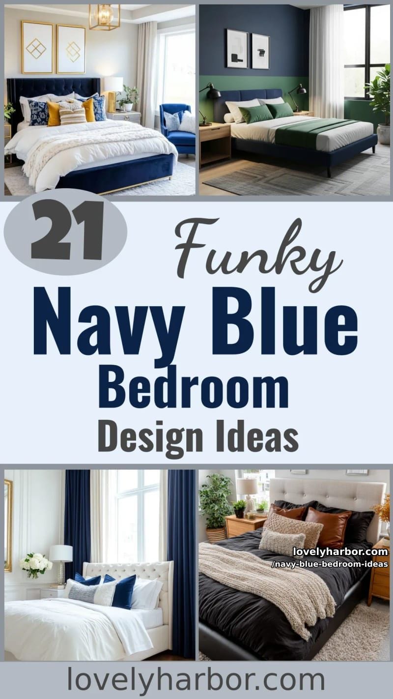 21 Stunning Navy Blue Bedroom Design Ideas 67 navy blue bedroom ideas - Collage 66