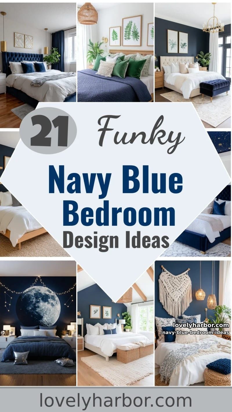 21 Stunning Navy Blue Bedroom Design Ideas 68 navy blue bedroom ideas - Collage 67