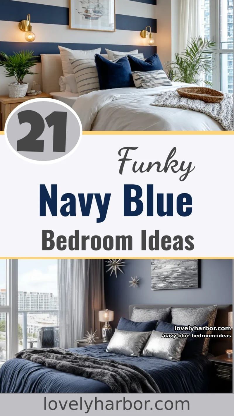 21 Stunning Navy Blue Bedroom Design Ideas 71 navy blue bedroom ideas - Collage 70