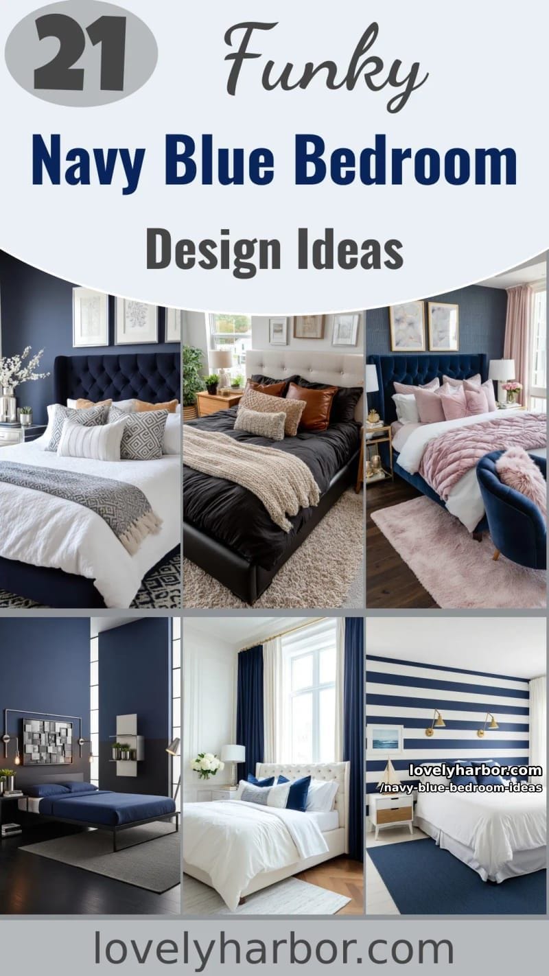 21 Stunning Navy Blue Bedroom Design Ideas 73 navy blue bedroom ideas - Collage 72