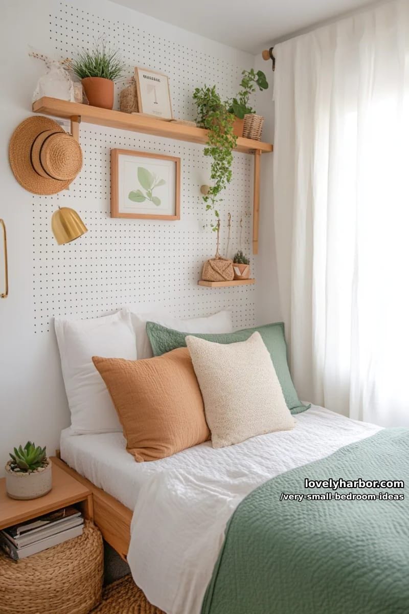 pegboard wall for adjustable storage and decor 1