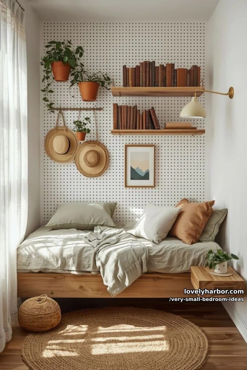 pegboard wall for adjustable storage and decor 1