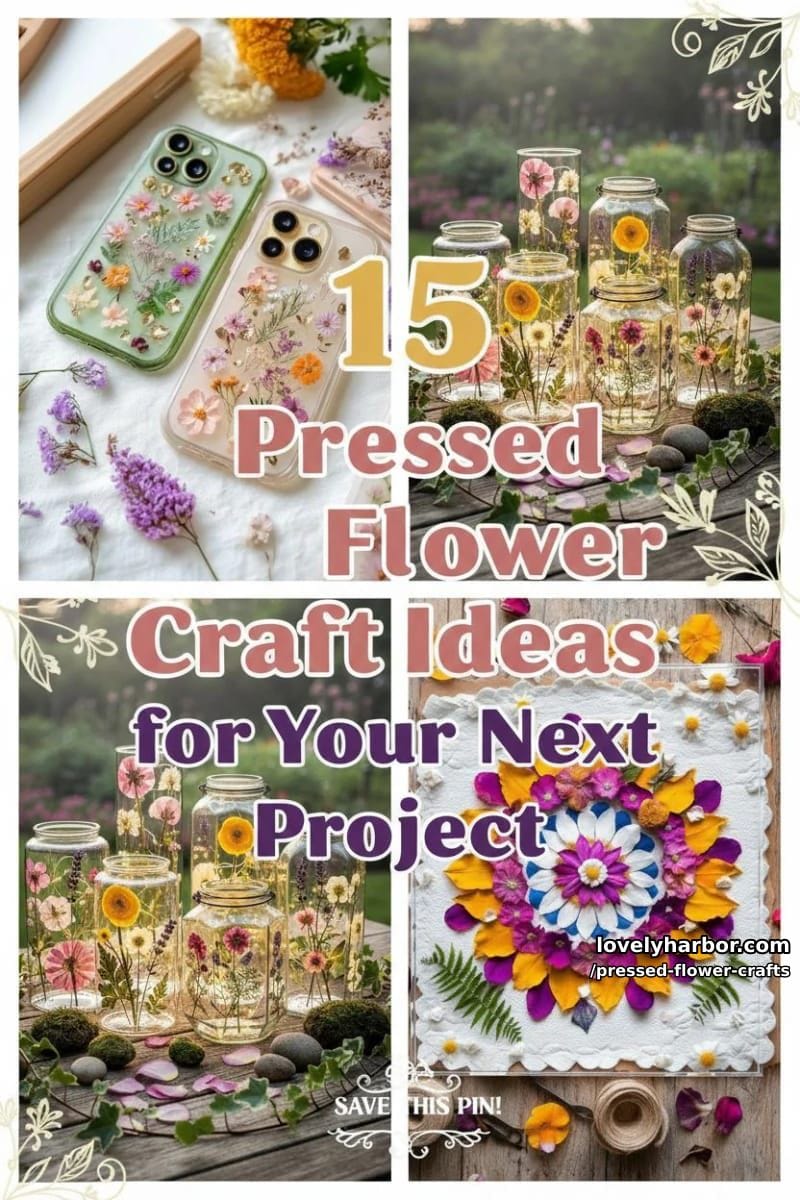 15 Pressed Flower Craft Ideas for Your Next Project 40 pressed flower crafts - Collage 39