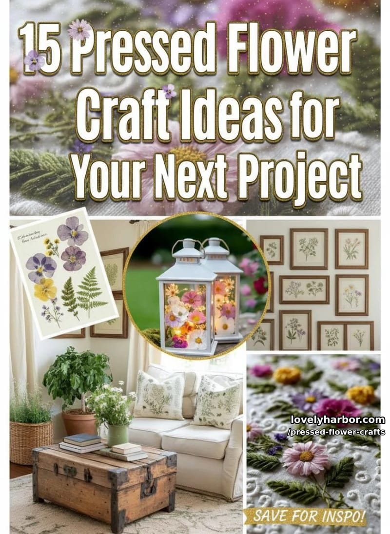 15 Pressed Flower Craft Ideas for Your Next Project 41 pressed flower crafts - Collage 40