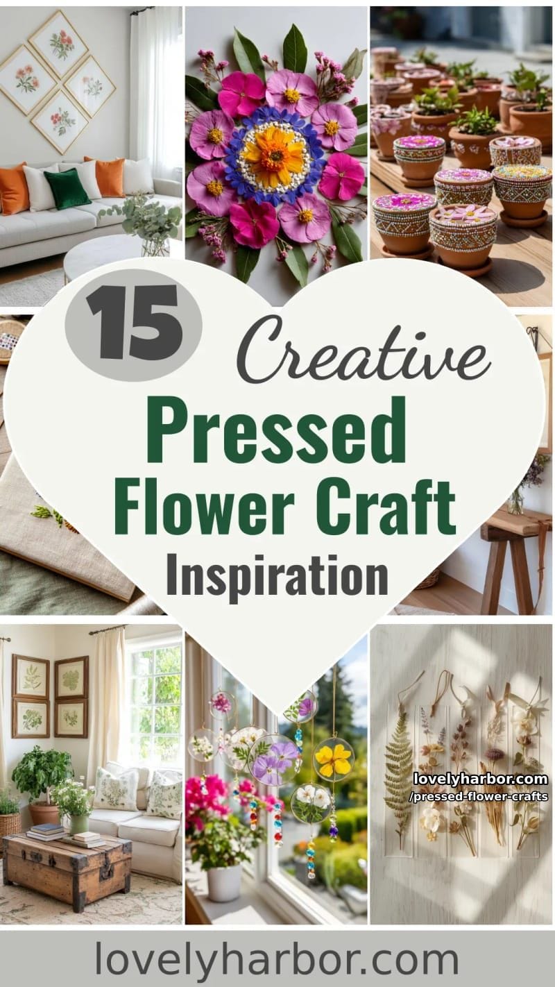 15 Pressed Flower Craft Ideas for Your Next Project 44 pressed flower crafts - Collage 43