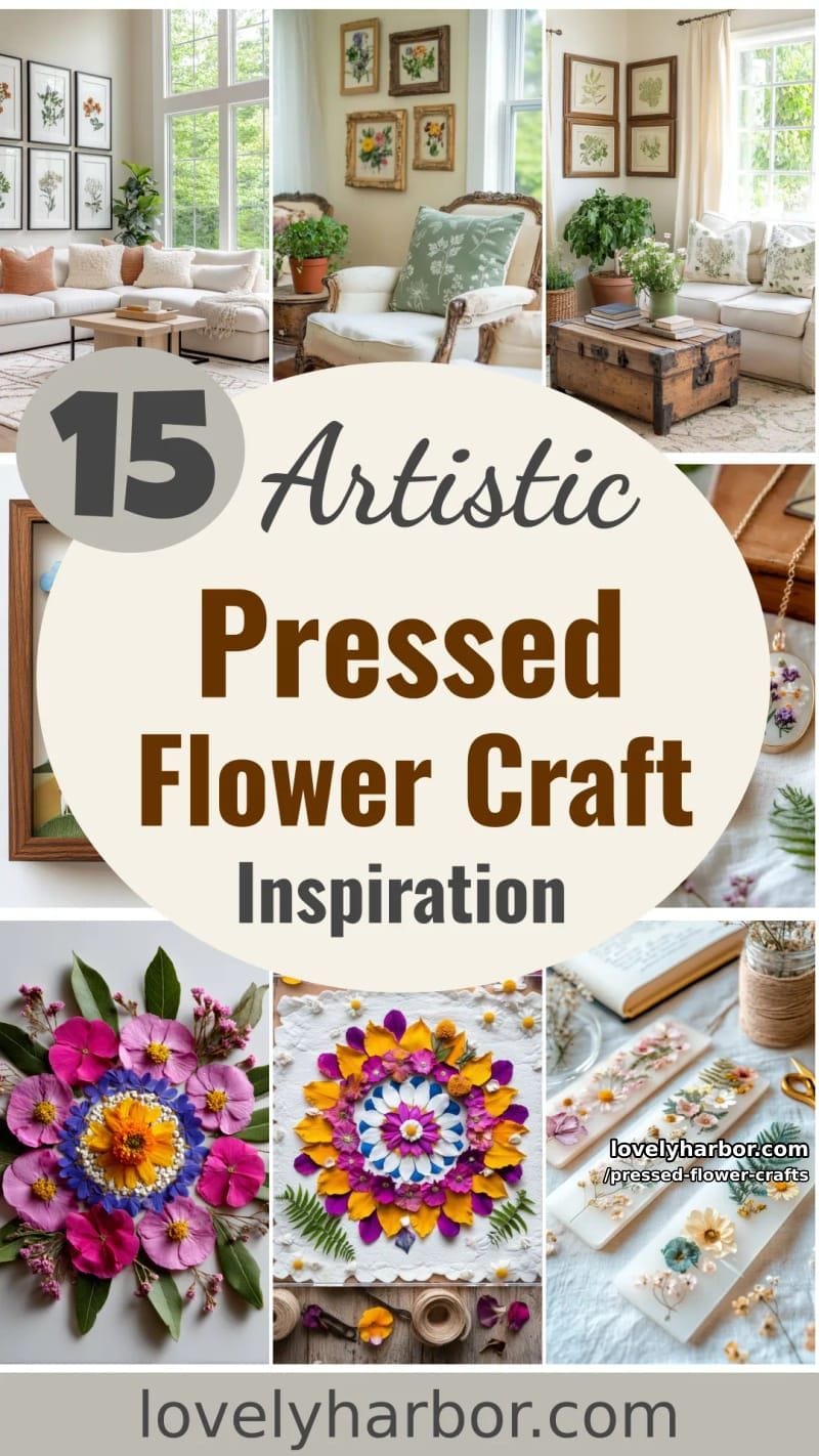 15 Pressed Flower Craft Ideas for Your Next Project 47 pressed flower crafts - Collage 46