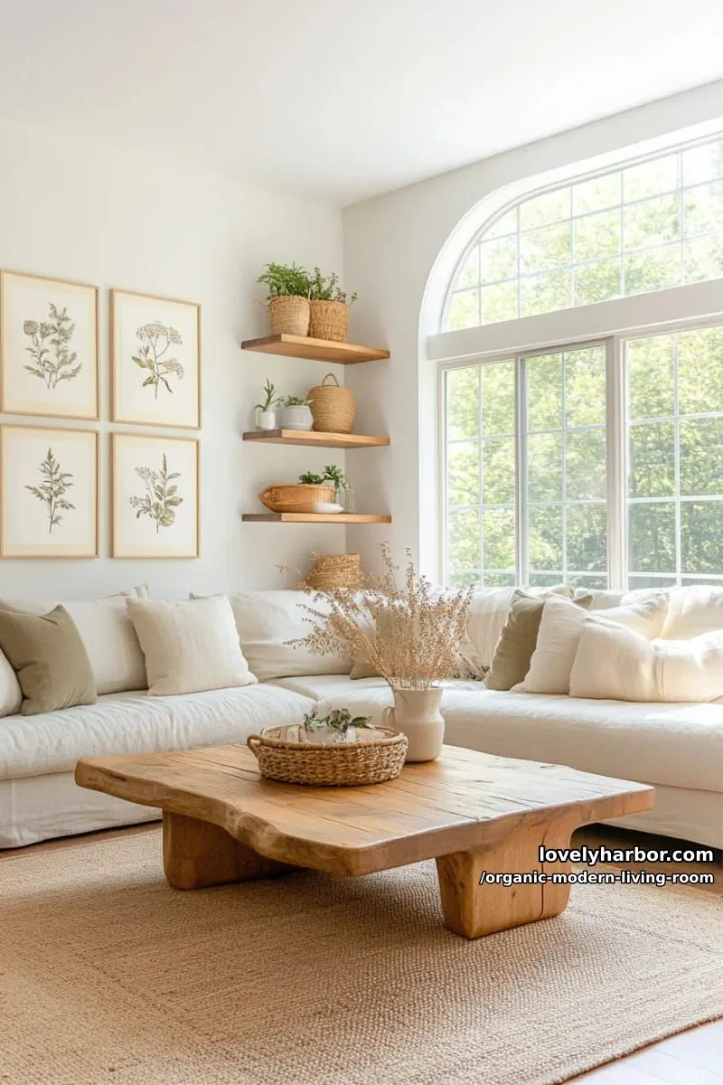 showcase a gallery wall of botanical sketches in thin wooden frames 1