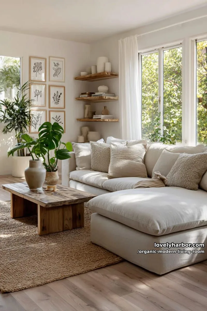 showcase a gallery wall of botanical sketches in thin wooden frames 1