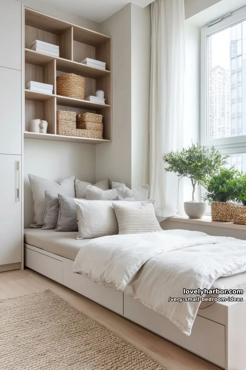 slim vertical storage units in calming earth tones 1