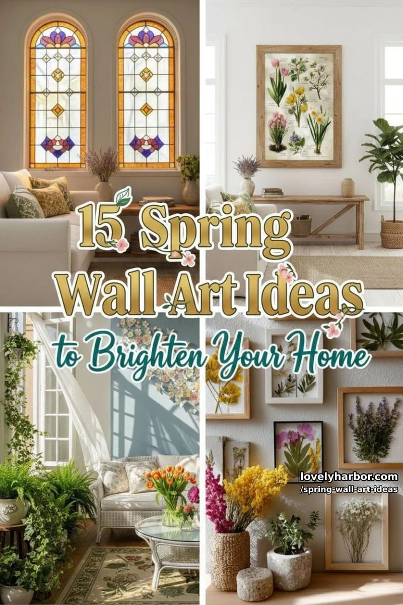 15 Spring Wall Art Ideas to Brighten Your Home 46 spring wall art ideas - Collage 45