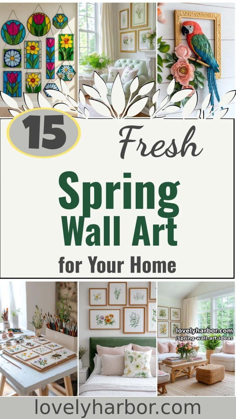 15 Spring Wall Art Ideas to Brighten Your Home 48 spring wall art ideas - Collage 47