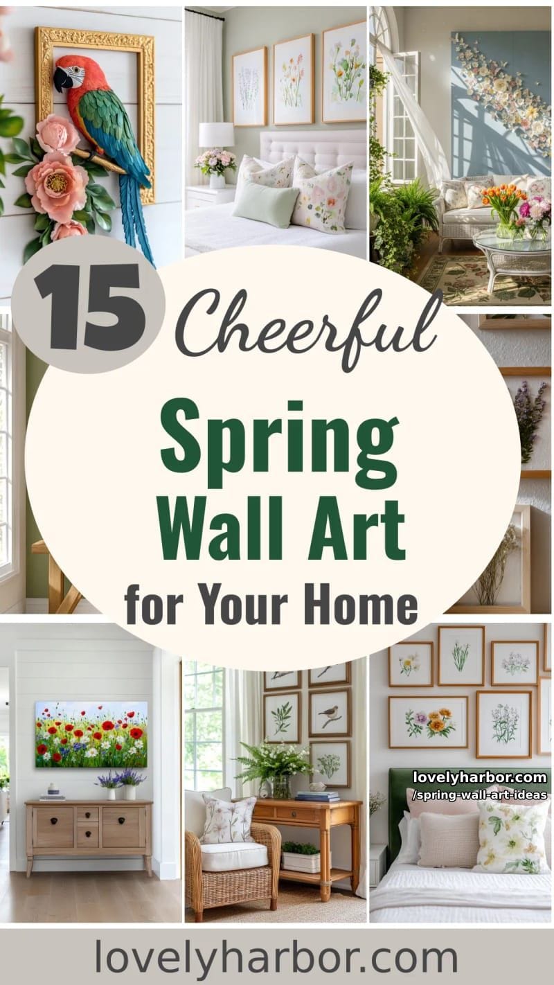 15 Spring Wall Art Ideas to Brighten Your Home 53 spring wall art ideas - Collage 52