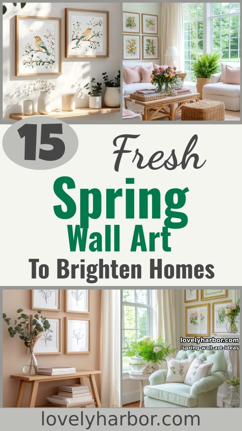 15 Spring Wall Art Ideas to Brighten Your Home 54 spring wall art ideas - Collage 53