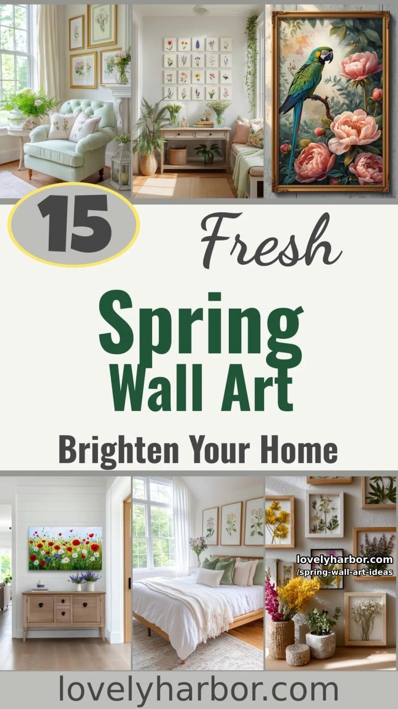 15 Spring Wall Art Ideas to Brighten Your Home 55 spring wall art ideas - Collage 54