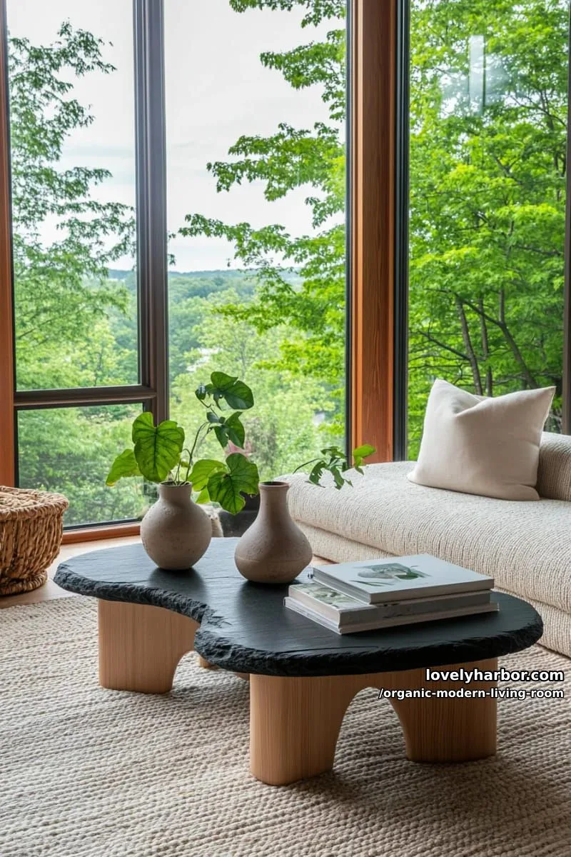 style asymmetrical nesting tables in black slate and smooth oak 1