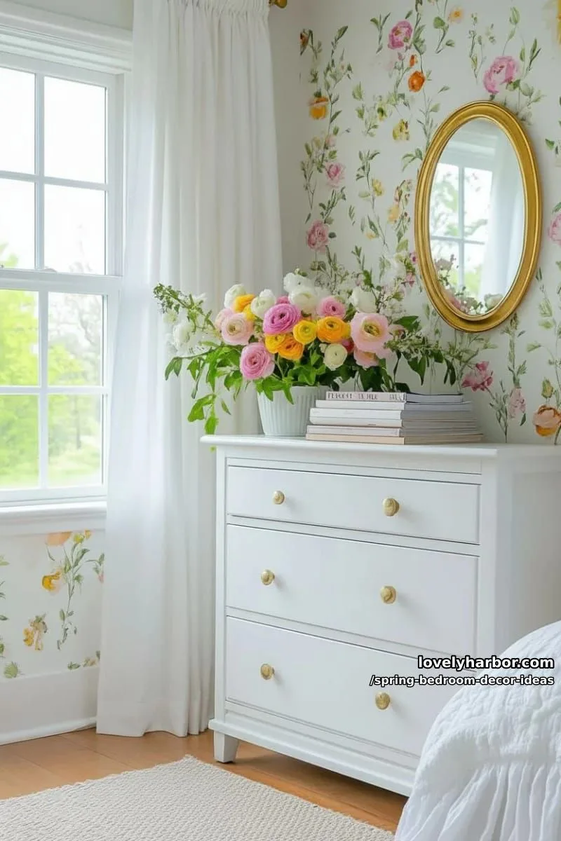 21 Unique Spring Bedroom Decor Ideas For 2026 40 style your dresser with a stack of pastel books and a basket of ranunculus. 1