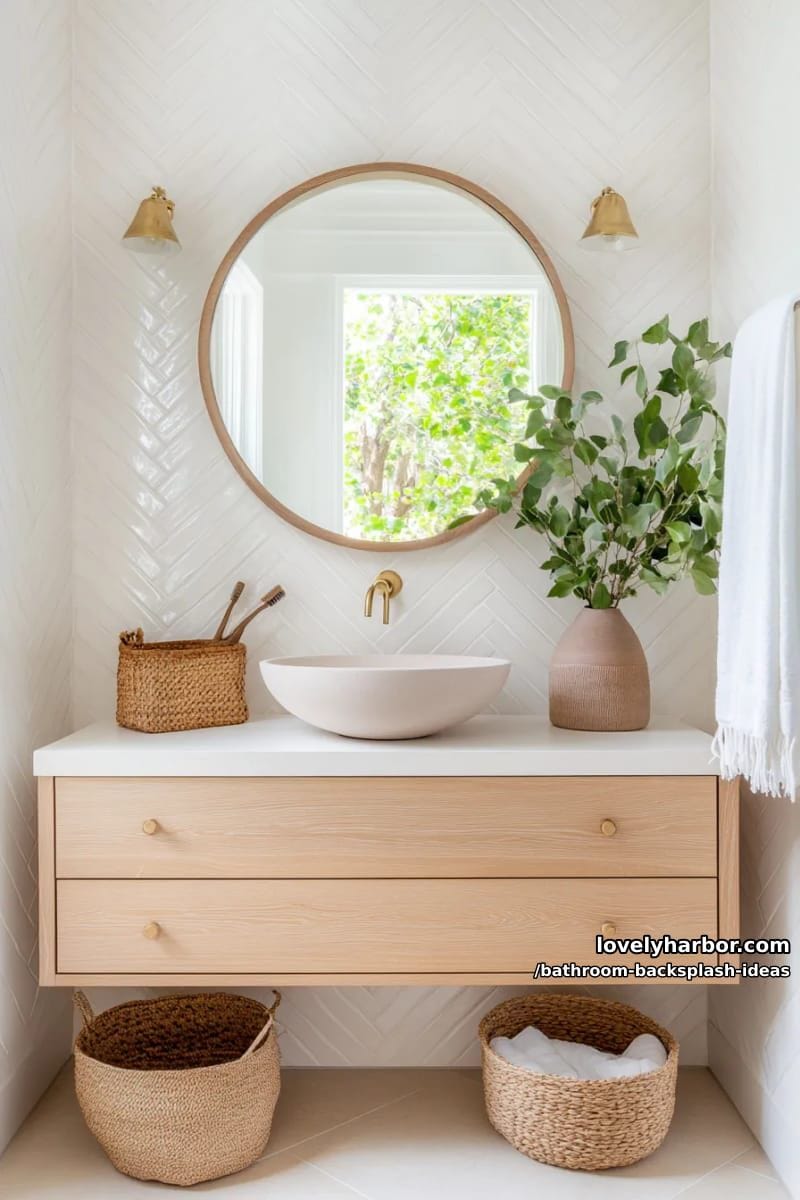 textured white chevron tiles that play with light and shadow 1