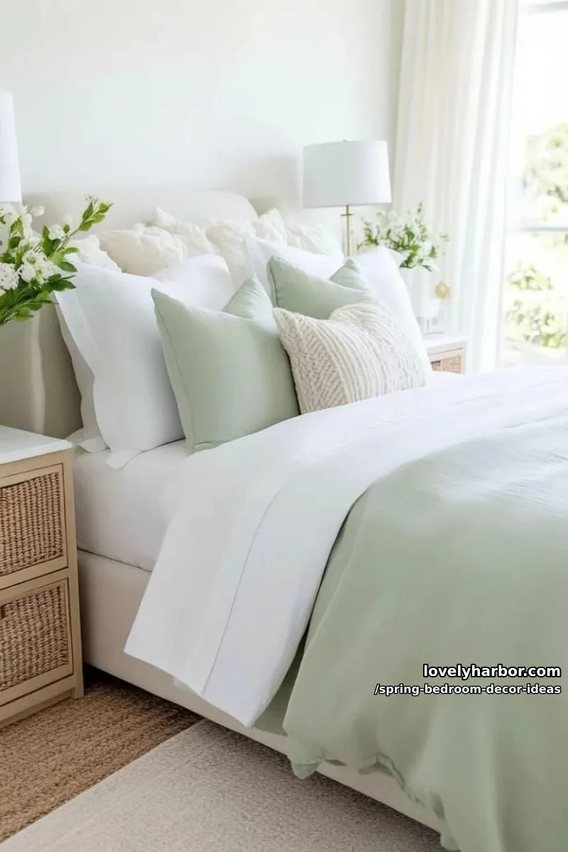 21 Unique Spring Bedroom Decor Ideas For 2026 18 use a soft sage green duvet for a calming, modern spring bedroom retreat. 1