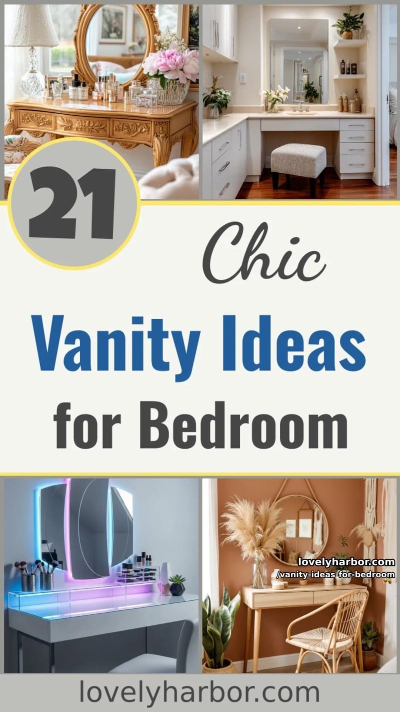 21 Stylish Vanity Ideas for Your Bedroom 63 vanity ideas for bedroom - Collage 62
