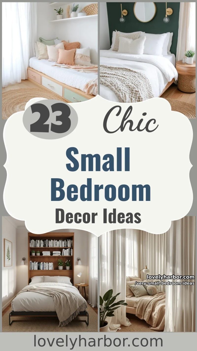 23 Very Small Bedroom Decor Ideas for a Cozy Retreat 81 very small bedroom ideas - Collage 80