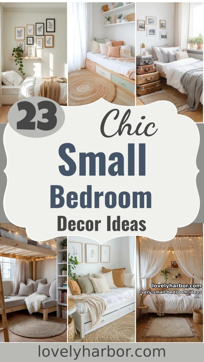 23 Very Small Bedroom Decor Ideas for a Cozy Retreat 82 very small bedroom ideas - Collage 81