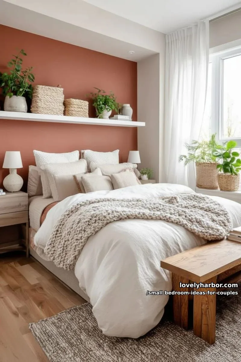 warm earth-toned walls paired with woven accent baskets for organization 1