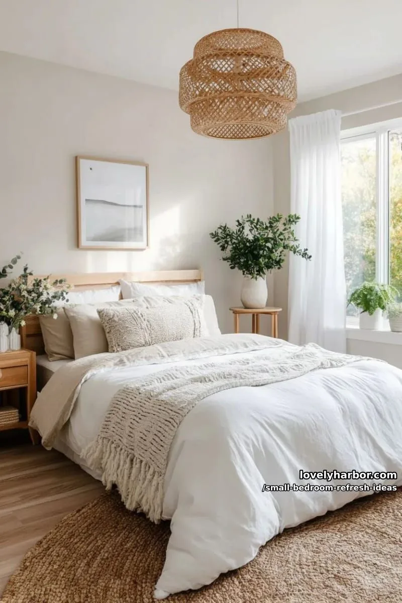 add a rattan or bamboo pendant lamp for an airy, organic vibe 1