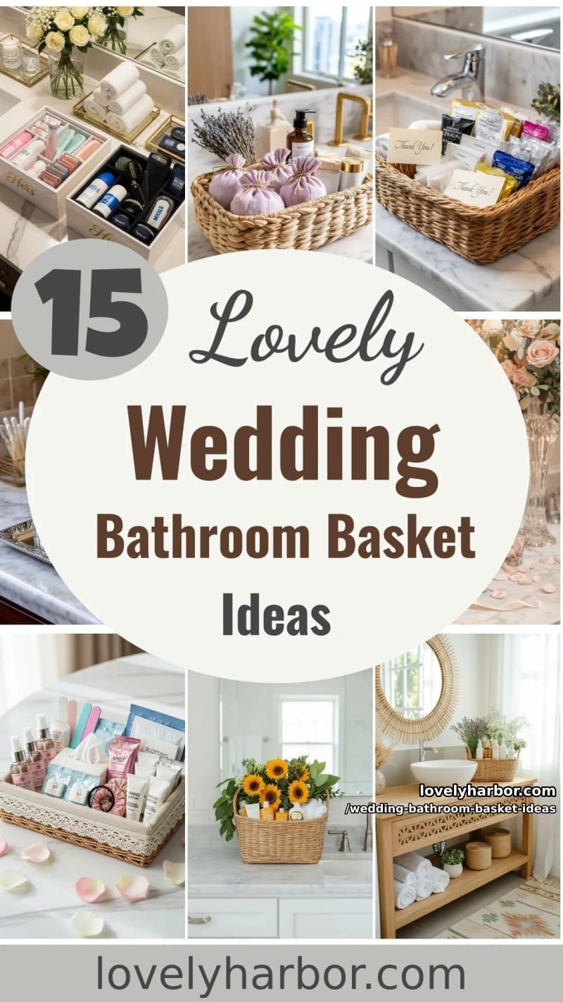 15 Wedding Bathroom Basket Ideas Your Guests Will Love 46 add charm to your wedding with these bathroom basket ideas 45