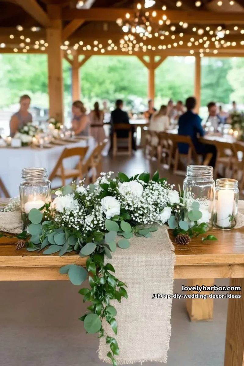 affordable greenery garlands with eucalyptus and baby’s breath 1