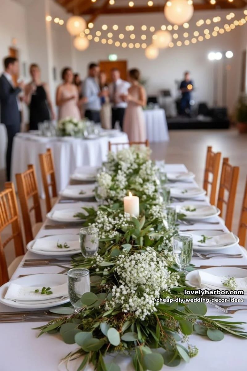 affordable greenery garlands with eucalyptus and baby’s breath 1