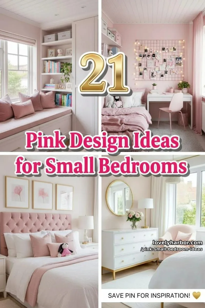 21 Pink Small Bedrooms Ideas You'll Love 1 article image 1